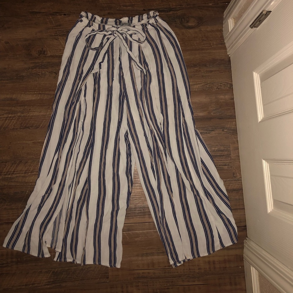 Womens bohemian split leg pants